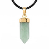 Natural Crystal Hexagonal Bullet Stone Necklace Mini Point Pendant Gold Color Chain Jewelry Women Healing Chakra Choker