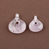 23MM/28MM Natural Twisted Teardrop Gemstone Pendant Handmade Craved Healing Crystal Donut Charm for DIY Jewelry Making