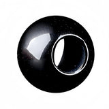12mm Round Natural Gemstone Large Hole Beads, 5mm Big Hole Polished Stone Ball Beads for DIY Jewelry Making