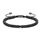6MM Natural Stone & Hematite Disc Bead Adjustable Bracelet Macrame Slide Closure Unisex Healing Crystal Jewelry Men Women #SB3154