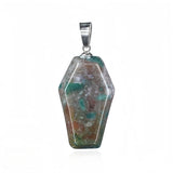 Handcrafted Healing Crystal Coffin Pendant - Unique Wiccan & Spiritual Jewelry Gift #SP1378