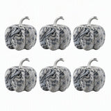 6PCS 30mm Mini Crystal Pumpkin Natural Gemstone Decorative Pumpkin Halloween Fall Desk Ornament