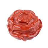 Fashion Crystal Rose Flower Carving Figurine Natural Polished Stone Rose Statue for Desktop Decor Souvenir Birthday Gift