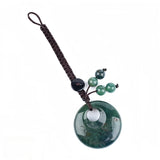 30MM Crystal Donut Keychain – Elegant Gemstone Bag Charm & Key Accessory