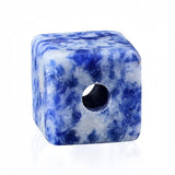 16mm Gemstone Cube Beads for DIY Making Jewelry Drilled 5MM Big Hole Loose Square Crystal Beads #SZ0169