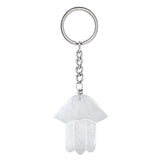 Crystal Hamsa Hand Keychain  Spiritual Protection Bag Pendant Charms Ornament KC0671