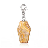 Handcrafted Healing Crystal Coffin Pendant Bag Tag Charms #SP1378