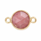 10mm Faceted Round Disce Connectors Charms with Double Loop For Jewelry Making #SP2050