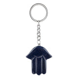 Crystal Hamsa Hand Keychain  Spiritual Protection Bag Pendant Charms Ornament KC0671