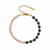 6MM Heishi Disc Spacer Round Bead Lava Stone Essential Oil Diffuser Gemstone Bracelet Gold Chain Adjustable #SB3145