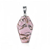 Handcrafted Healing Crystal Coffin Pendant - Unique Wiccan & Spiritual Jewelry Gift #SP1378