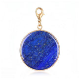 30mm Round Gemstone Pendant  Tag Charm for DIY Necklaces, Earrings & Bracelets #SP2060