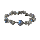 Natural Chip Gemstone Bracelet 10mm Optional Focal Round Bead Handmade Boho Stackable Healing Crystal Bracelet for Women #SB3159