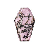 Polished Crystal Coffin Stone Carving 30mm Natural Quartz Obsidian Tiger Eye Coffin Ornament for Halloween Party Home Decoration
