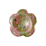 Natural Crystal 36mm Flower Pocket Palm Stone Healing Worry Stone for Meditation & Anxiety Relief -#SP2056