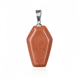 Handcrafted Healing Crystal Coffin Pendant - Unique Wiccan & Spiritual Jewelry Gift #SP1378