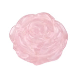 Fashion Crystal Rose Flower Carving Figurine Natural Polished Stone Rose Statue for Desktop Decor Souvenir Birthday Gift
