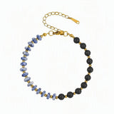 6MM Heishi Disc Spacer Round Bead Lava Stone Essential Oil Diffuser Gemstone Bracelet Gold Chain Adjustable #SB3145