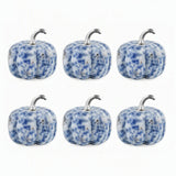 6PCS 30mm Mini Crystal Pumpkin Natural Gemstone Decorative Pumpkin Halloween Fall Desk Ornament