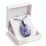 Trapezoid Crystal Pendant Necklace Adjustable Rope Choker Natural Stone Healing Reiki Jewelry Unisex Gift Box #SN2028