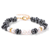 Wholesale Natural Gravel Stone Freshwater Pearl Bracelet Multi Color Crystal Beaded Bracelet Jewelry Gift for Women #SB3136