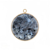 Handcrafted 30mm Natural Gemstone Pendant Necklace | Gold Bezel Healing Crystal Jewelry #SP2060
