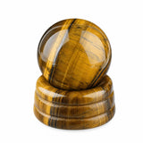 Natural Crystal Sphere 25mm Polished Gemstone Ball With Matching Stone Base Healing Crystal Ball for Home Decoration Chakra