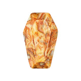 10PCS Polished Crystal Coffin Stone Carving 30mm Coffin Ornament for Halloween Party Home Decoration
