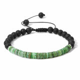 6MM/8MM Matte Black Onyx Bead Braided Bracelet Colorful Shell Heishi Disc Adjustable Woven Bracelets Women Boho Jewelry #M028SB3149