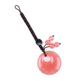 30MM Crystal Donut Keychain – Elegant Gemstone Bag Charm & Key Accessory