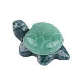 22X35mm Cute Gemstone Turtle Figurine Ornaments Healing Stone Decoration for Home Office