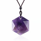Hot Sale Mixed Gemstones Star Hexagon Shape Necklaces Quartz Agate Lapis Lazuli Chokers with Adjustable Cord