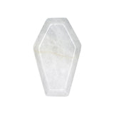 Polished Crystal Coffin Stone Carving 30mm Natural Quartz Obsidian Tiger Eye Coffin Ornament for Halloween Party Home Decoration