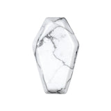 Polished Crystal Coffin Stone Carving 30mm Natural Quartz Obsidian Tiger Eye Coffin Ornament for Halloween Party Home Decoration