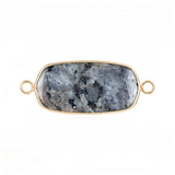 Natural Gemstone Hexagon Pendant Connector for Women | Gold Plated Healing Crystal Jewelry #SP2059