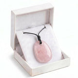 Unakite Trapezoid Crystal Pendant Necklace Adjustable Rope Choker Natural Stone Healing Reiki Jewelry Unisex Gift Box #SN2028