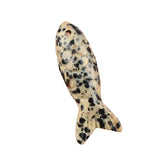 Handmade Craved Sculpted Fish Gemstone Pendant for Making Jewelry 15x40mm Stone Charm