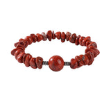 Natural Chip Gemstone Bracelet 12mm Optional Focal Round Bead Handmade Boho Stackable Healing Crystal Bracelet for Women #SB3159
