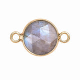 10mm Faceted Round Disce Connectors Charms with Double Loop For Jewelry Making #SP2050