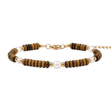 Handmade Flat Disc Natural Gemstone Bracelet 6mm Heishi Beads With Freshwater Pearls Silver Clasp Chain Adjustable Women #SB3137