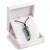 Unakite Ox-Horn Stone Pendant Necklace Adjustable Rope In Gift Box Healing Stone Choker for Men Women #SN2017