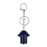 Spiritual Hamsa Hand Key Ring – Natural Stone Healing Amulet KC0671