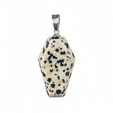 Handcrafted Healing Crystal Coffin Pendant - Unique Wiccan & Spiritual Jewelry Gift #SP1378