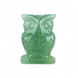 25mm Gemstone Owl Carving | Hand-Polished Crystal Animal Sculpture Home Decor Gift