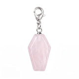 Handcrafted Healing Crystal Coffin Pendant Bag Tag Charms #SP1378