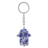 Crystal Hamsa Hand Keychain  Spiritual Protection Bag Pendant Charms Ornament KC0671