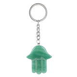 Crystal Hamsa Hand Keychain  Spiritual Protection Bag Pendant Charms Ornament KC0671