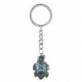 Cute Sea Turtle Keychain – Healing Crystal Keyring Accessory for Daily Carry KC2311