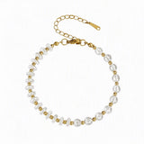6MM Heishi Disc Spacer Round Bead Gemstone Bracelet Gold Chain Adjustable #SB3145