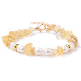 Wholesale Natural Gravel Stone Freshwater Pearl Bracelet Multi Color Crystal Beaded Bracelet Jewelry Gift for Women #SB3136
